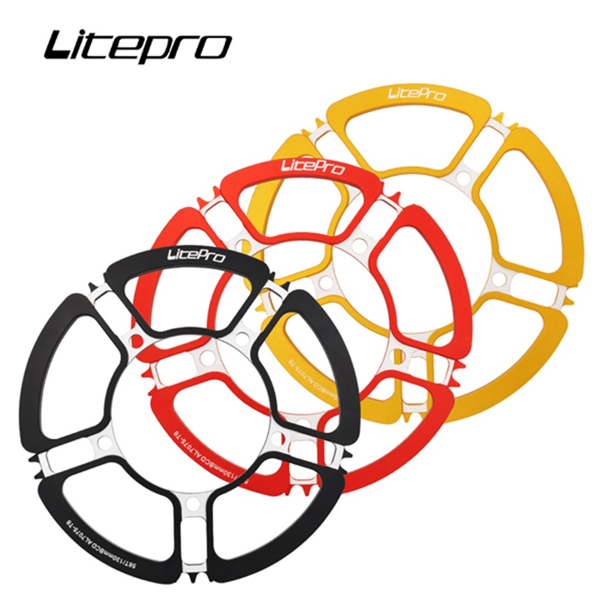 Litepro MTB Folding Bike Crank Petal Chainwheel 52T 53/54T Chainring 56T 58T Petals Sprocket Flower Chainring