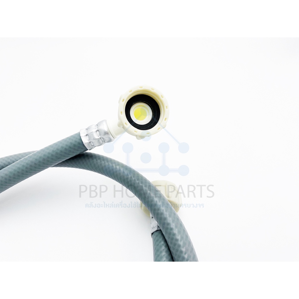 สายน้ำเข้าเครื่องซักผ้า ข้อต่อเกลียว 2 ด้าน ยาว 1.5m สีเทา 6 หุน 3/4 สำหรับเครื่องซักผ้าฝาหน้า พร้อมส่ง! - รูปที่ 4