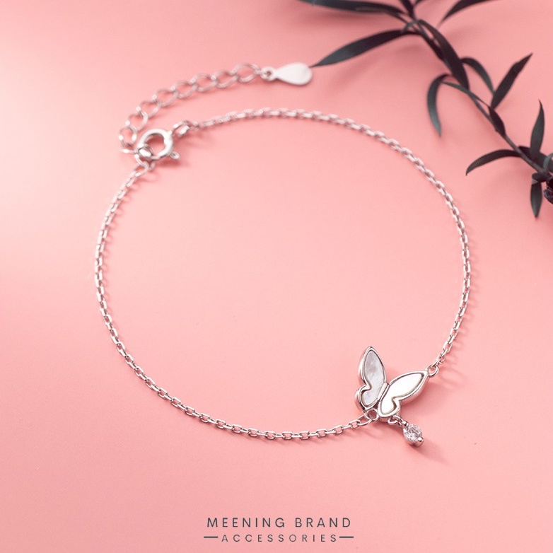 MeeningBrand ❥ สร้อยข้อมือเงิน BUTTERFLY LITTLE DIAMOND [01-0004] - รูปที่ 2