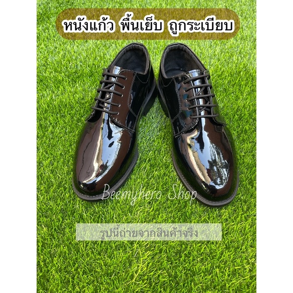 สินค้าขายดี‼️คัชชูหนังแก้วนาโน ผูกเชือก (38-48) ทรงราชการ นักเรียน ตำรวจ ทหาร ถูกระเบียบ ฝีมือคนไทย