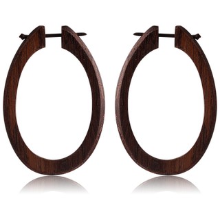 Earrings for Me ต่างหูไม้ออร์แกนิค ต่างหูโอเวอร์ไซส์ ต่างหูขนาดใหญ่ ต่างหูก้านใหญ่ ORGANIC WOODEN EARRING PAIR