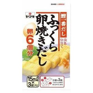 yamaki fukkura tamokoyaki dashi 15ml 3 pcs ซุปปลาสำหรับผสมทำไข่หวาน 6 ซอง