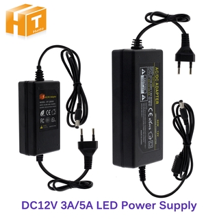 Dc12V อะแดปเตอร์ AC100-240V โคมไฟหม้อแปลงเอาท์พุท DC12V 3A / 5A ปลั๊ก EU / US ปลั๊กสําหรับสายไฟ LED