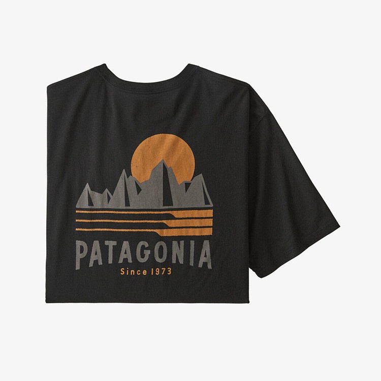 เสื้อยืด ผ้าฝ้าย พิมพ์ลาย Patagonia Bata View สําหรับผู้ชาย ขายดี 3856