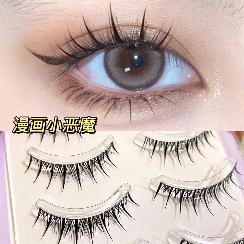 MengJieShangPin® ขนตาปลอม 5 ชิ้น / เซต การ์ตูนยุโรปและอเมริกา ขนตาปลอม ขนตาปลอม นุ่ม ปลา ผ้าไหม ด้าย ใส ก้านขนตา เครื่องมือแต่งหน้า