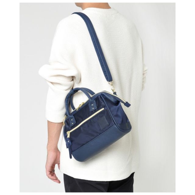 🔥ส่งฟรี🔥 พร้อมส่ง 📌 กระเป๋า Anello PU Leather X Nylon 2 Way Shoulder Bag Mini Size AT-H1241