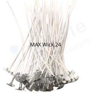 ไส้เทียนฝ้าย WAX Wick ขนาด: ยาว 150 mm ( ฐาน 12.5 mm x 3.8 mm)