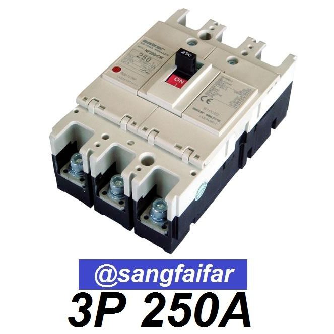 MITSUBISHI MCCB เบรคเกอร์ มิตซู No Fuse Breaker NF250CV 3P 150A 200A 250A รุ่น NF250-CV