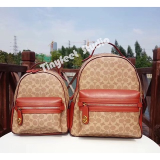 Coach 32715 32754 กระเป๋าเป้แคมปัสขนาดใหญ่ขนาดเล็กในกระเป๋าผ้าใบผู้หญิงลายซิกเนเจอร์