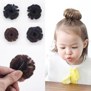 Cute Girl Kids Wig Ball Flower Hairpin Clip Hair Accessories