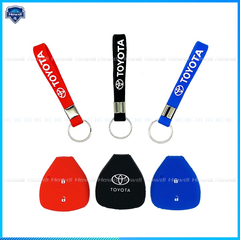 พิเศษ ปลอกกุญแจซิลิโคน สําหรับ Toyota Corolla Hilux Vios Rav4 Camry Highlander พร้อมพวงกุญแจโลโก้