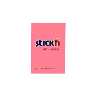 กระดาษโน้ตกาวในตัว ชนิดกาวหัว STICKN #21162 ขนาด 3x2 นิ้ว สีชมพูนีออน (PC)