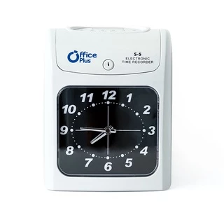 Office Plus เครื่องตอกบัตร Time Recorder รุ่น S-5 แถมฟรี! บัตรตอก 100 ใบ+ผ้าหมึกเครื่องตอกบัตร 1 กล่อง