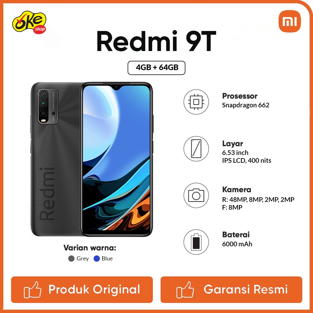 Spesifikasi Xiaomi Redmi 9T, Harga Terbaru dan Kelebihannya