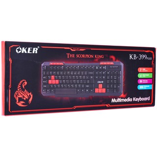 Keyboard OKER KB-399 Plus - Black USB คีย์บอร์ดเกมมิ่ง