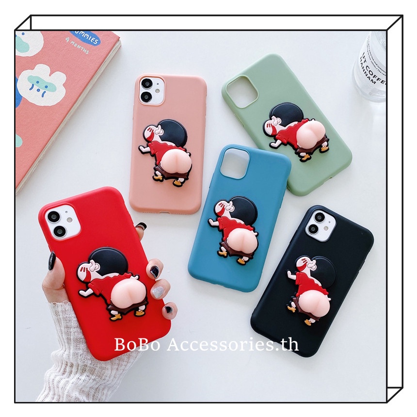 เคสป้องกันโทรศัพท์มือถือ TPU แบบนิ่ม ลายการ์ตูนชินจัง สําหรับ iPhone X Xs Max 11 12 13 Pro Max