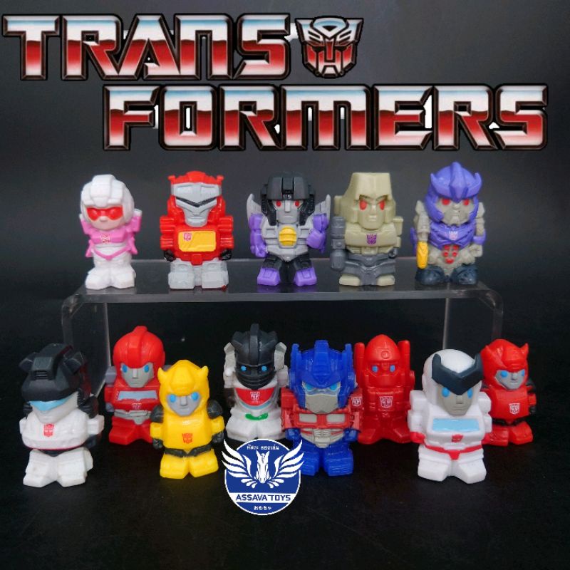 โมเดล หุ่นยนต์ Transformers ขนาด 4 Cm เป็นยางนิ่มๆ ตัวละ 10 บาท (ส่งแบบสุ่ม) มีทั้งหมด 13 แบบ เลือกแบบได้ หรือ สุ่มก็ได้