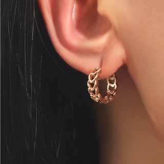 ต่างหูหัวใจกลม Double Heart Hollow Hoop Earrings