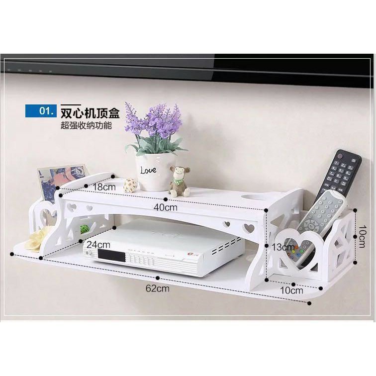 Mega_1688 ชั้นวางของติดผนัง / ชั้นวางของอเนกประสงค์ / ชั้นวาง Shabby Chic Love Mg907