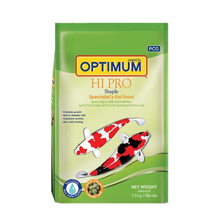 Optimum Hi pro อาหารปลาคาร์ฟ สูตรมาตรฐาน ขนาด 1.5 กิโลกรัม