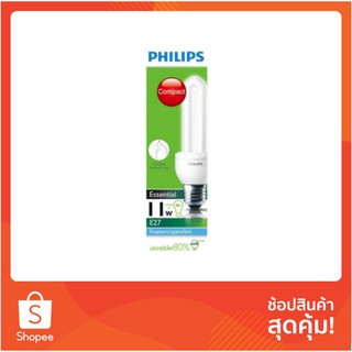 หลอดประหยัดไฟ ESENTIAL 11W/CDL E27 PHILIPS | PHILIPS | ESENTIAL 11W/CDLE27 หลอดประหยัด หลอดไฟ Lighting &amp; Ceiling Fans Sh