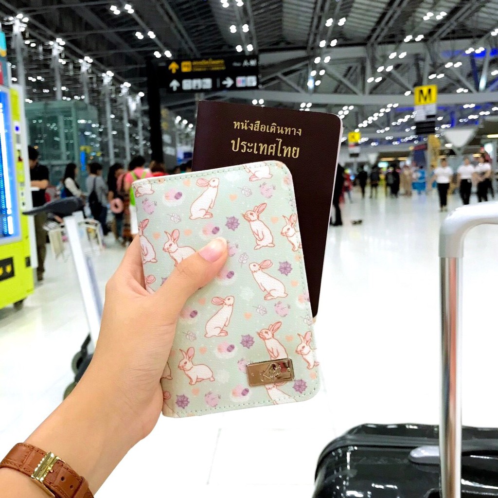 KEPT Pastel Rabbit Passport Case ซองใส่พาสปอร์ตลายPastel Rabbit