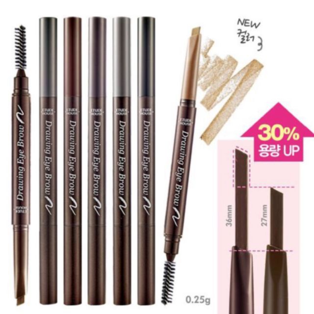 แท้ (พร้อมส่ง) NEW! Etude House Drawing Eye Brow ดินสอเขียนคิ้วรุ่นใหม่