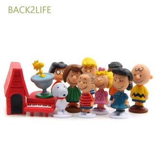BACK2LIFE Decoration Doll Snoopy Dolls Collection Anime Figure Snoopi Action Figure Q Version Anime Character Car Doll Ornament Kids Gift PVC Cake Decoration Model Toy