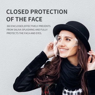 FACE SHIELD เฟสชิวใส แว่นตา หน้ากากใส หน้ากากเซฟตี้ หน้ากากนิรภัย แบบใส ป้องกันลม ฝุ่น ละอองต่างๆ