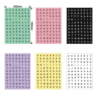 🌈 พร้อมส่ง Alphabet sticker A-Z สติ๊กเกอร์ตัวอักษรภาษาอังกฤษ พิมพ์ใหญ่ สีพาสเทล