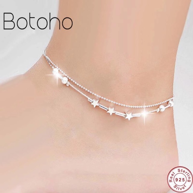 สร้อยข้อเท้าเงินแท้ 925  SA04