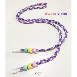 สายคล้องเชือกถักผู้ใหญ่ สี SWEET VIOLET