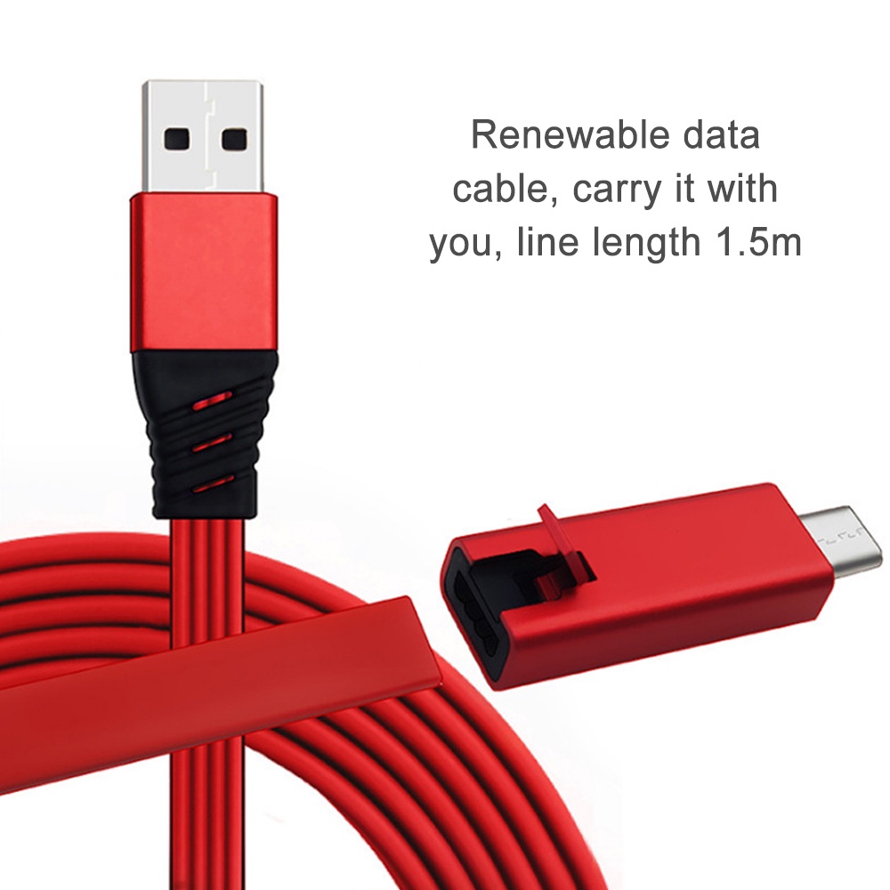 (Cod) สายชาร์จ Type-C Micro USB 1.5 เมตร ชาร์จเร็ว ปรับได้ สําหรับ Apple Android iPhone