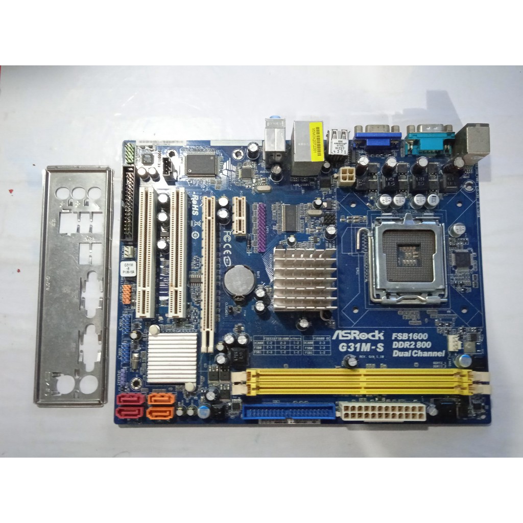เมนบอร์ด ASRock G31MS บอร์ดมือสอง Shopee Thailand