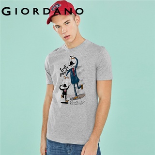 Giordano Men Women T-Shirts Couple T Shirt Gesture Series Tshirt Cotton Regular Fit Short Sleeve Master Free Shipping