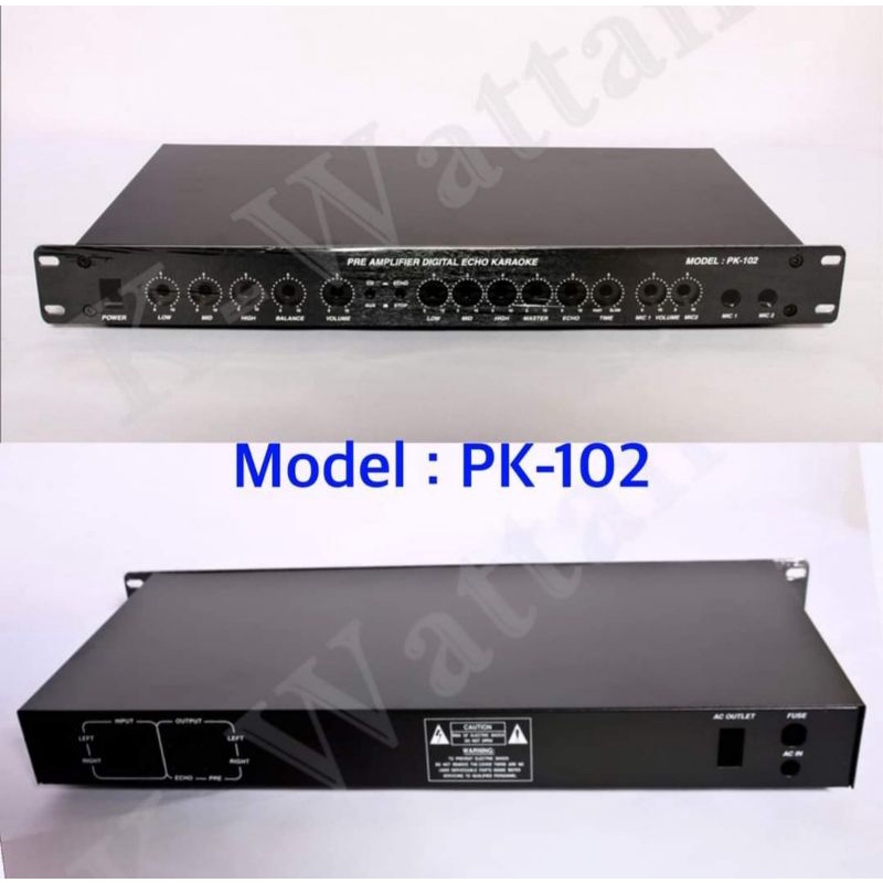 แท่นปรี​ รุ่น​ PK-102 สีดำ​ PRE​ MIC​ ECHO​ KARAOKE
