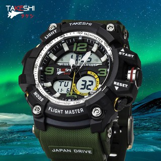 นาฬิกาข้อมือชาย เครื่องญี่ปุ่น แฟชั่น สปอร์ต เท่ TAKESHI TK18Z SPORT CHRONOMETER WATCH