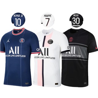 เสื้อกีฬาแขนสั้น ลายทีมชาติฟุตบอล PSG Jersey Home Away Paris Saint Germain เกรด AAA 2021-2022 ไซซ์ S-2XL