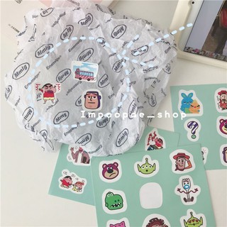 💚พร้อมส่ง💚🐻 สติ๊กเกอร์แผ่นลายการ์ตูนน่ารักๆ