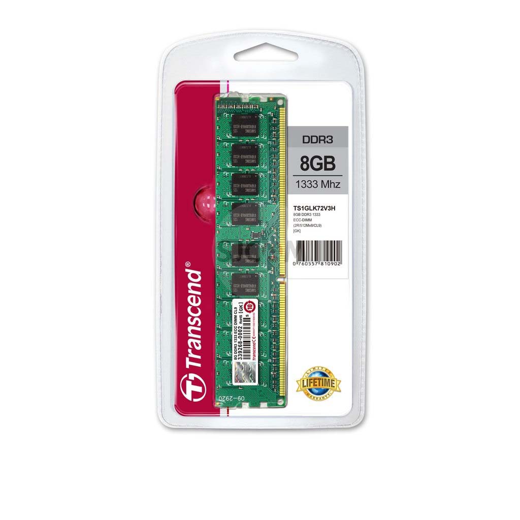 Transcend RAM-Memory for SERVER DDR3-1333 ECC-DIMM  8GB รับประกันตลอดอายุการใช้งาน- มีใบกำกับภาษี-TS