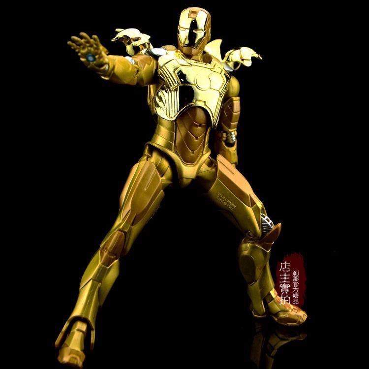 Iron Man MK21 MK 21 Mark XXI Golden Armor 1/10 Action Figure 18 cm