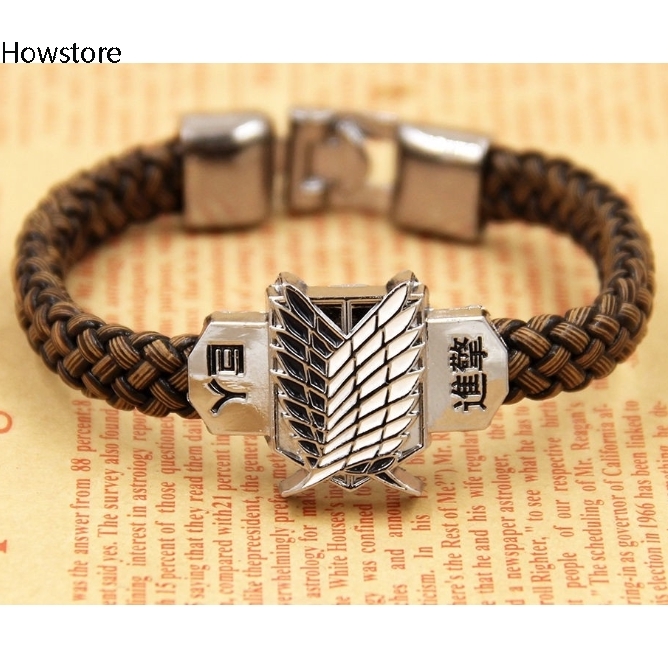 Hot Anime Attack On Titan สร้อยข้อมือ Shingeki No Kyojin คอสเพลย์คริสต์มาส LCF