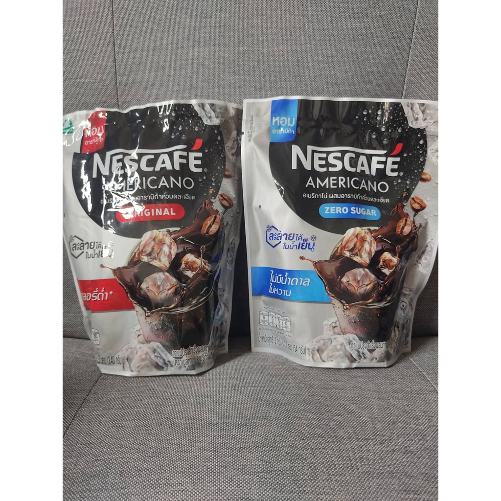 พร้อมส่ง！！ Nescafe Americano เนสกาแฟ อเมริกาโน่ ละลายได้ในน้ำเย็น มีสองสูตร Original / zero sugar  2
