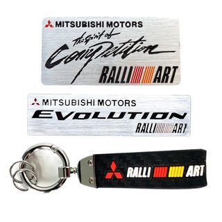 สติกเกอร์โลหะ Mitsubishi RALLIART Rally สําหรับติดตกแต่งรถยนต์ Jinxuan Outlander Pajero Lancer