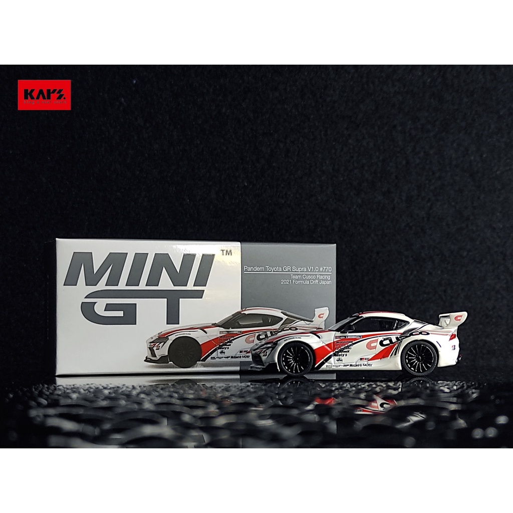 (MINI GT) PANDEM TOYOTA GR SUPRA V1.0 #770 TEAM CUSCO RACING 2021 FORMULA DRIFT JAPAN RHD 1/64