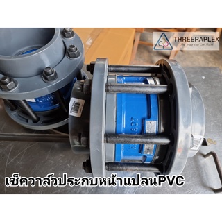 เช็ควาล์วเหล็กหล่อ ประกอบหน้าแปลนPVC พร้อมน๊อต ชุดเช็ควาล์ว