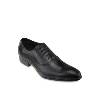 รองเท้าผู้ชายแบบผูกเชือกสีดำแบบทางการและออกงาน Oxford Laced Up Dress Shoes