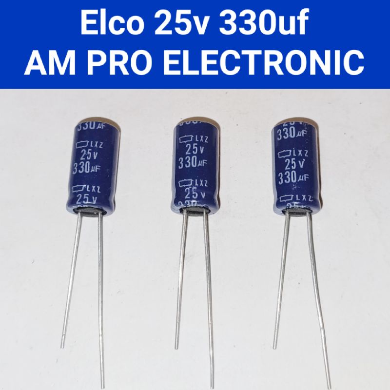 Elco 25v 330uf Elko 330uf 25v Blue Original (8x16mm)