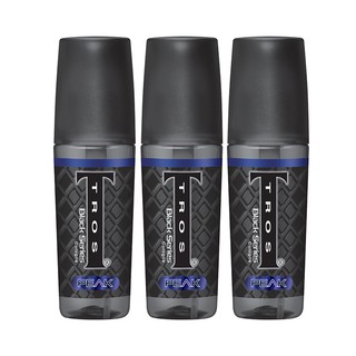ถูกที่สุด✅  ทรอส แบล็คซีรีส์ โคโลญสเปรย์ กลิ่นพีค ขนาด 50 มล. แพ็ค 3 ขวด Tros Black Series Peak Cologne 50 ml x 3 Bottle