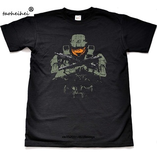 เสื้อผ้าผชเสื้อยืด พิมพ์ลาย Distressed Master Chief แฟชั่นสําหรับผู้ชายS-5XL